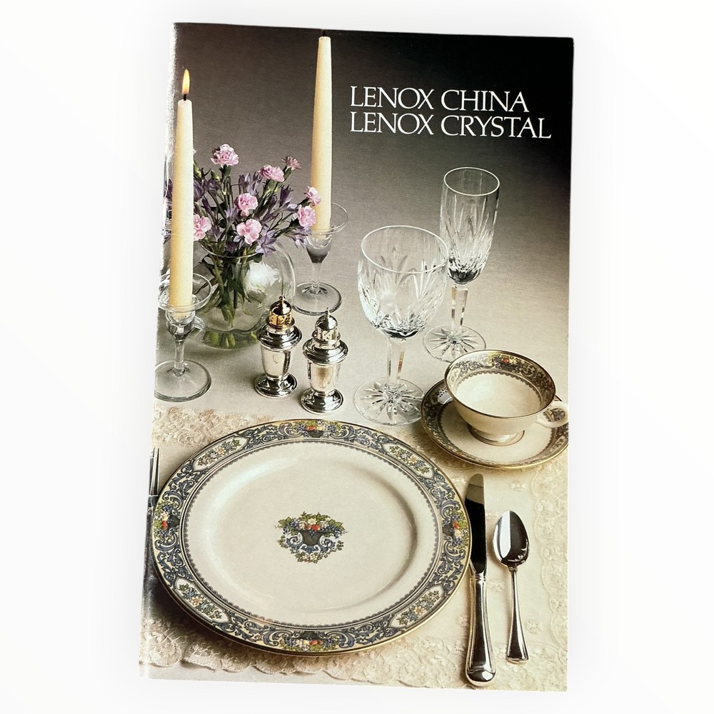 1983 Lenox China Crystal Catalog 36 Pages Patterns Prices Vintage Reference